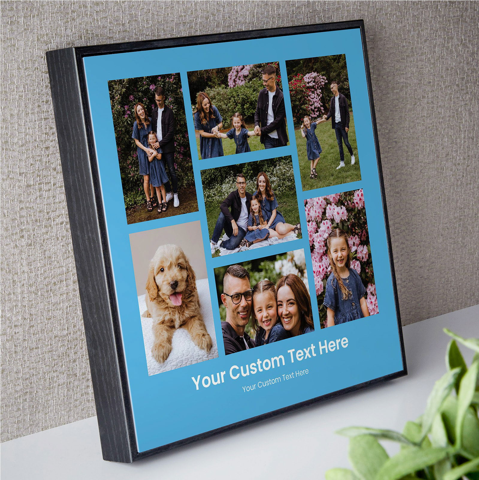 multi image photo box frame custom text