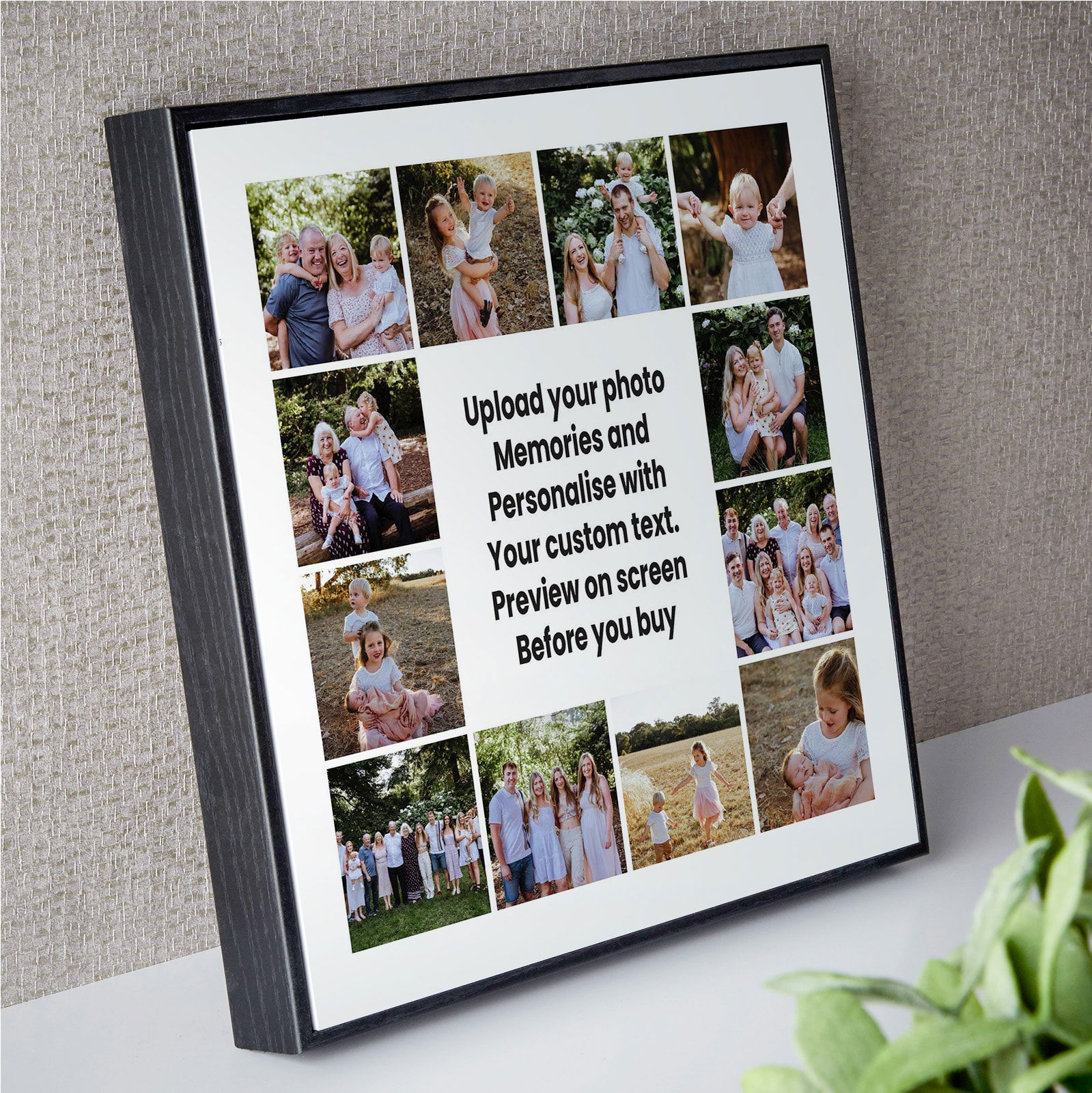 photo collage picture personalized text box frame