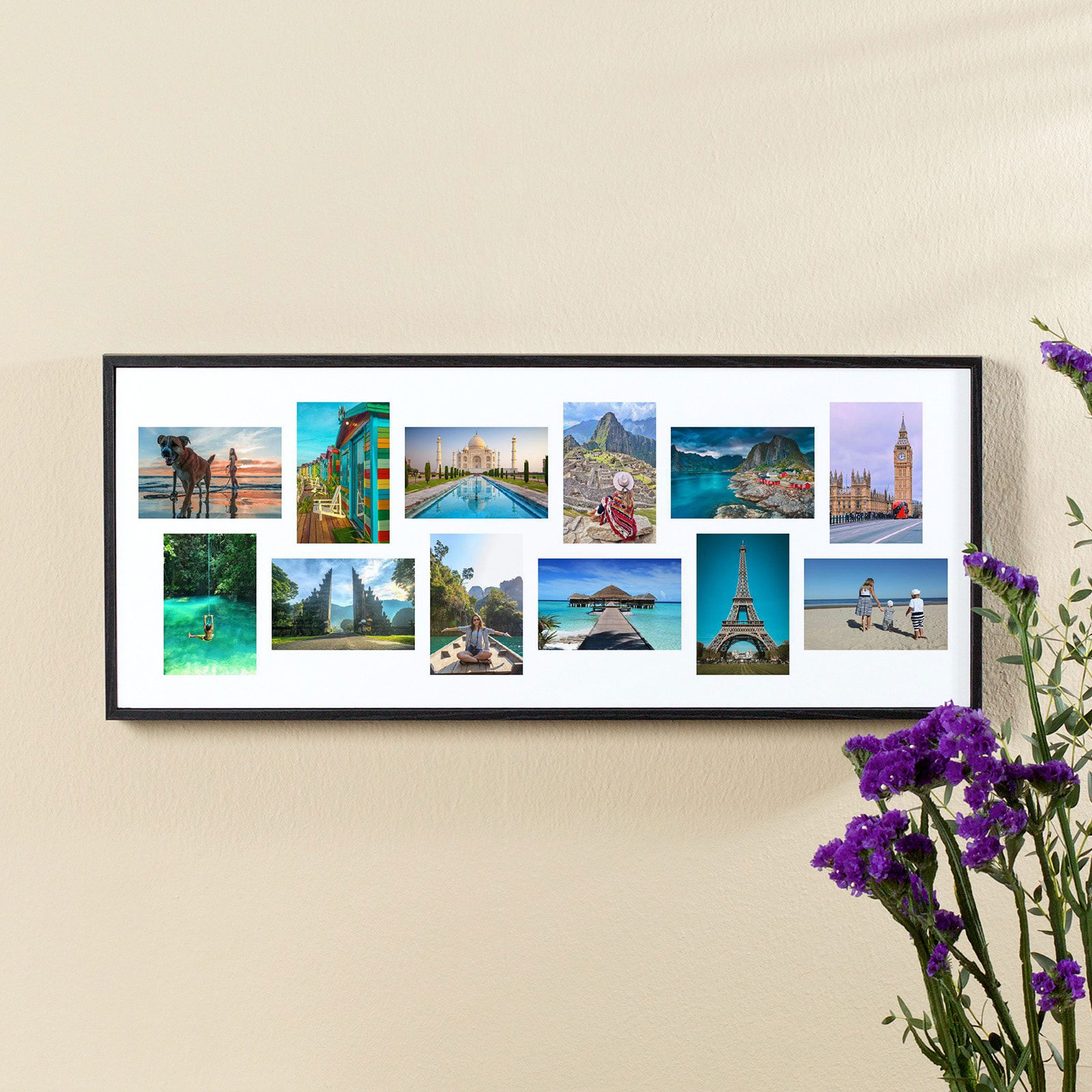 photo collage panoramic custom print framed