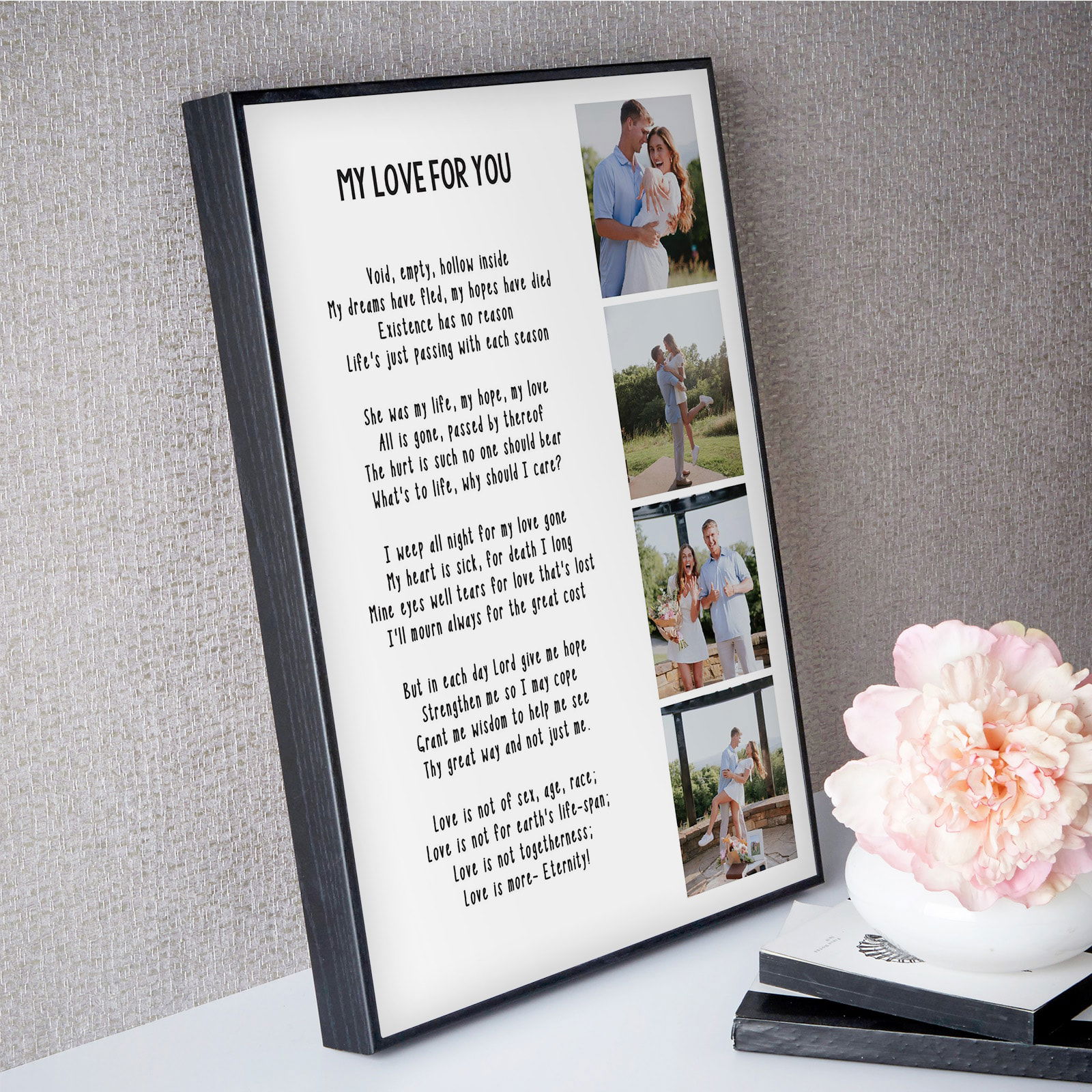custom gift ideas poem & photo picture