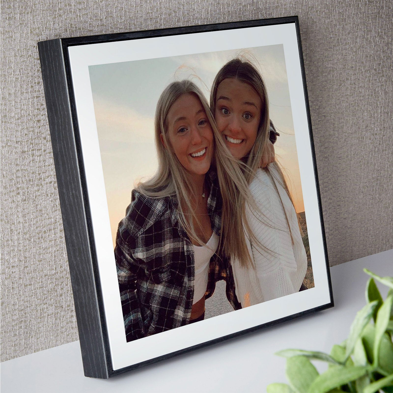 photo upload wall art box frame square