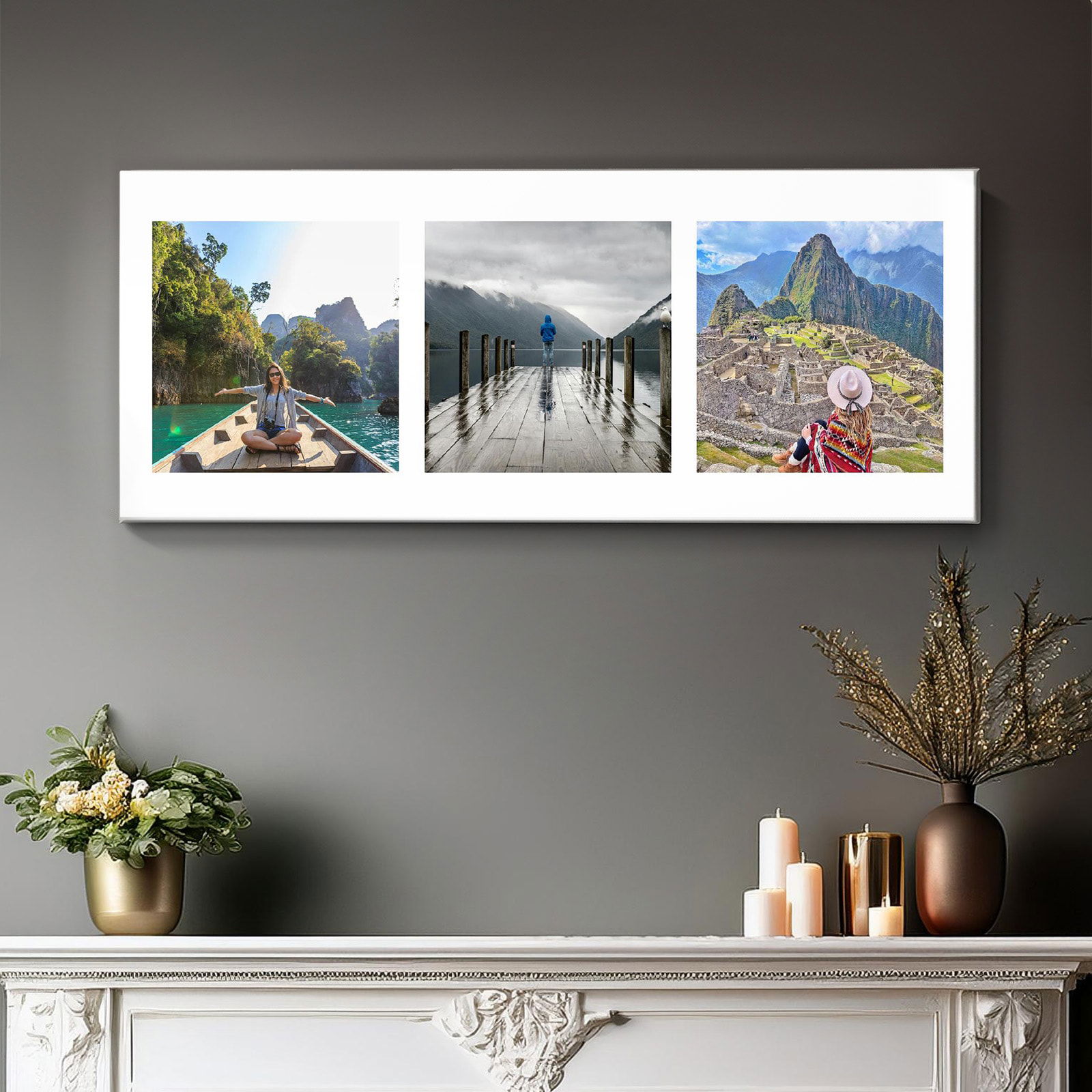 custom photo canvas 3 image panoramic 