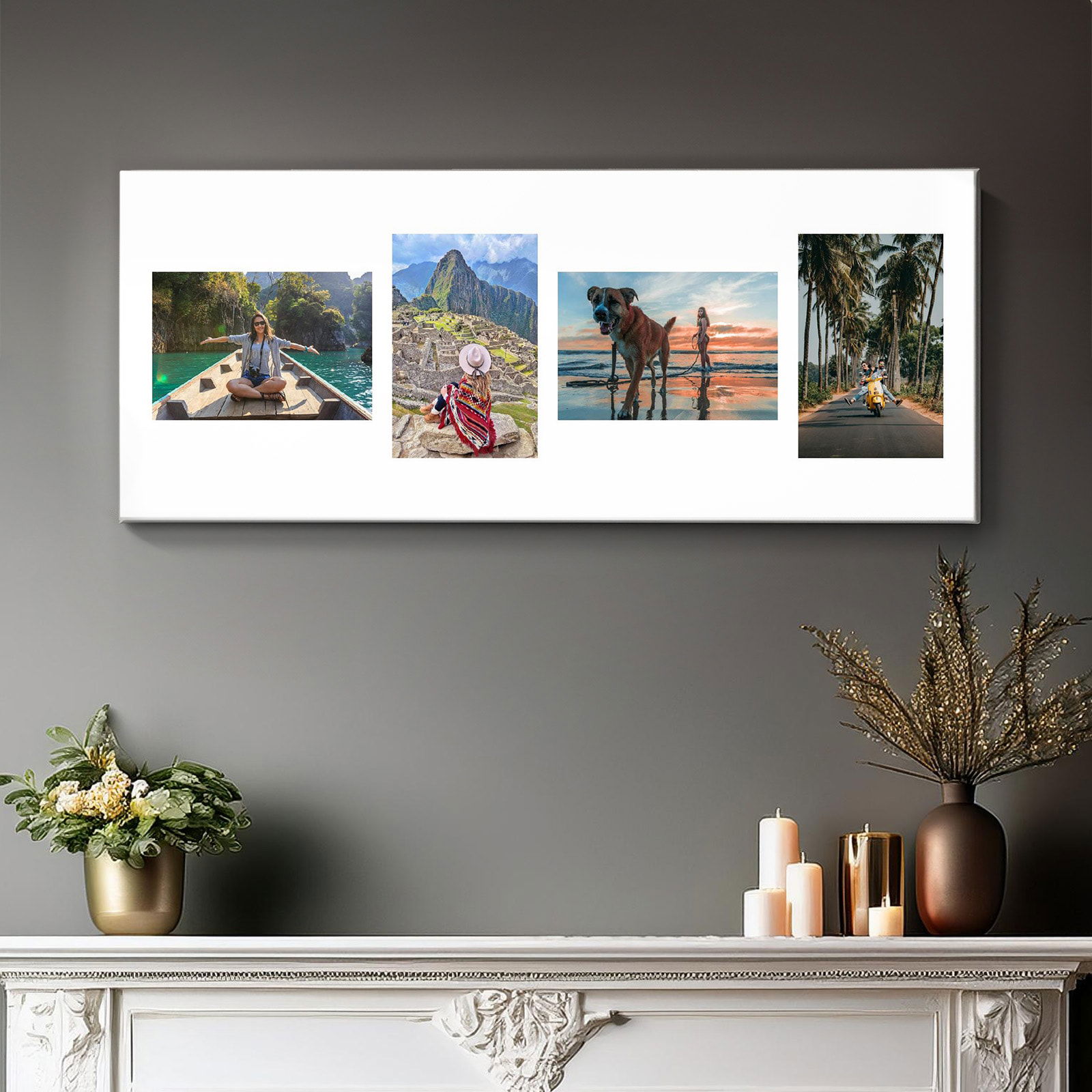 custom 4 photo canvas picture print