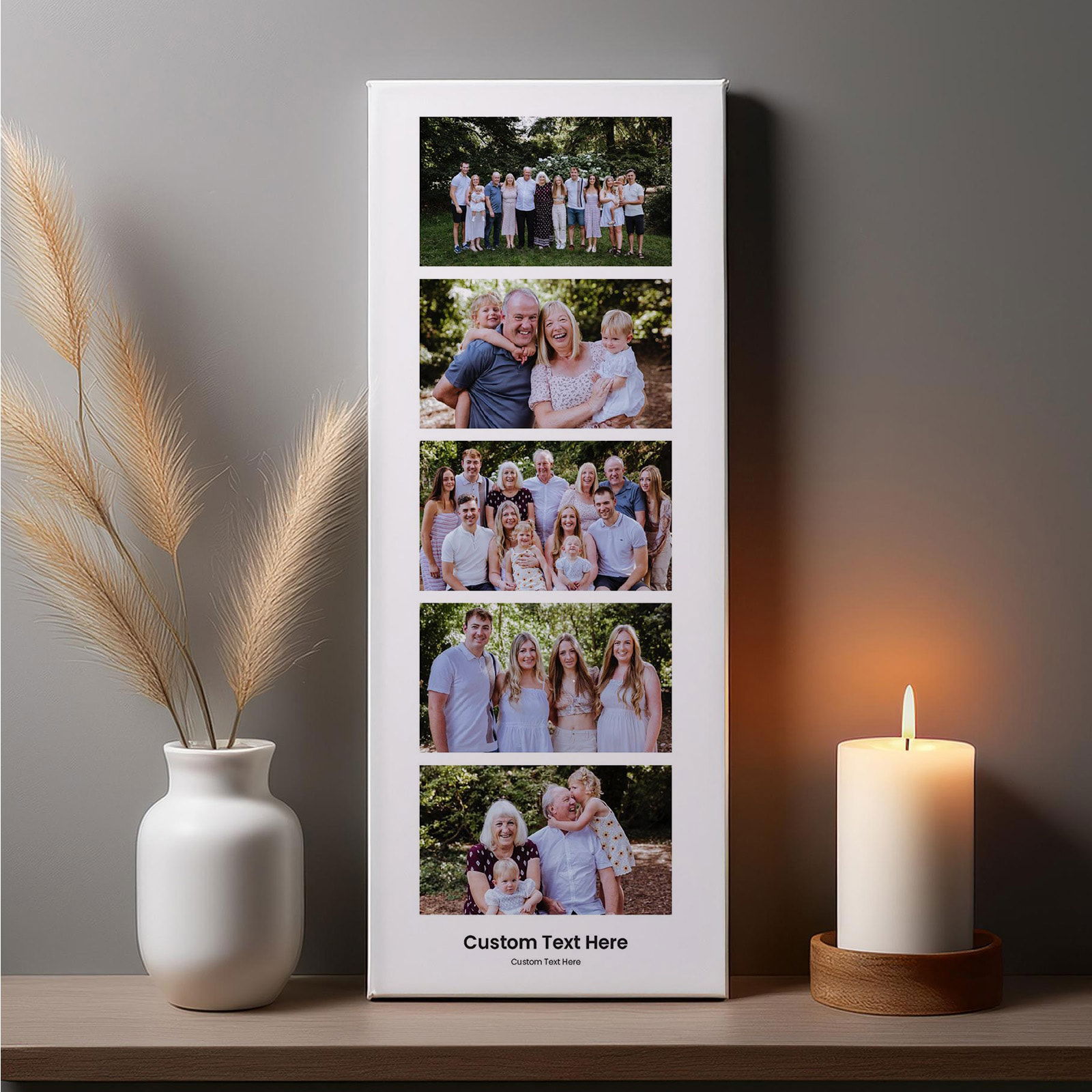 portrait custom photo canvas with unique text