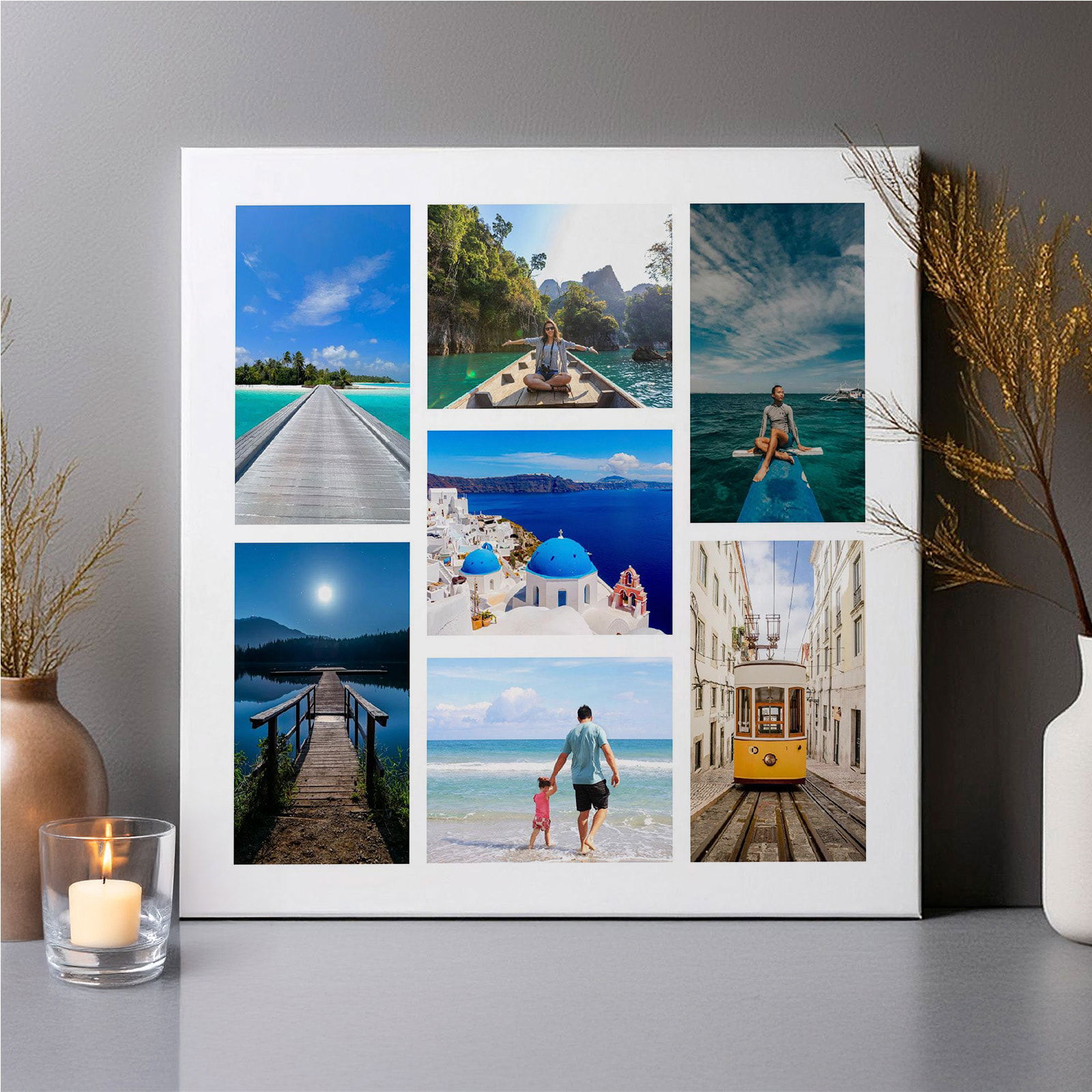 photo montage canvas square 7 images