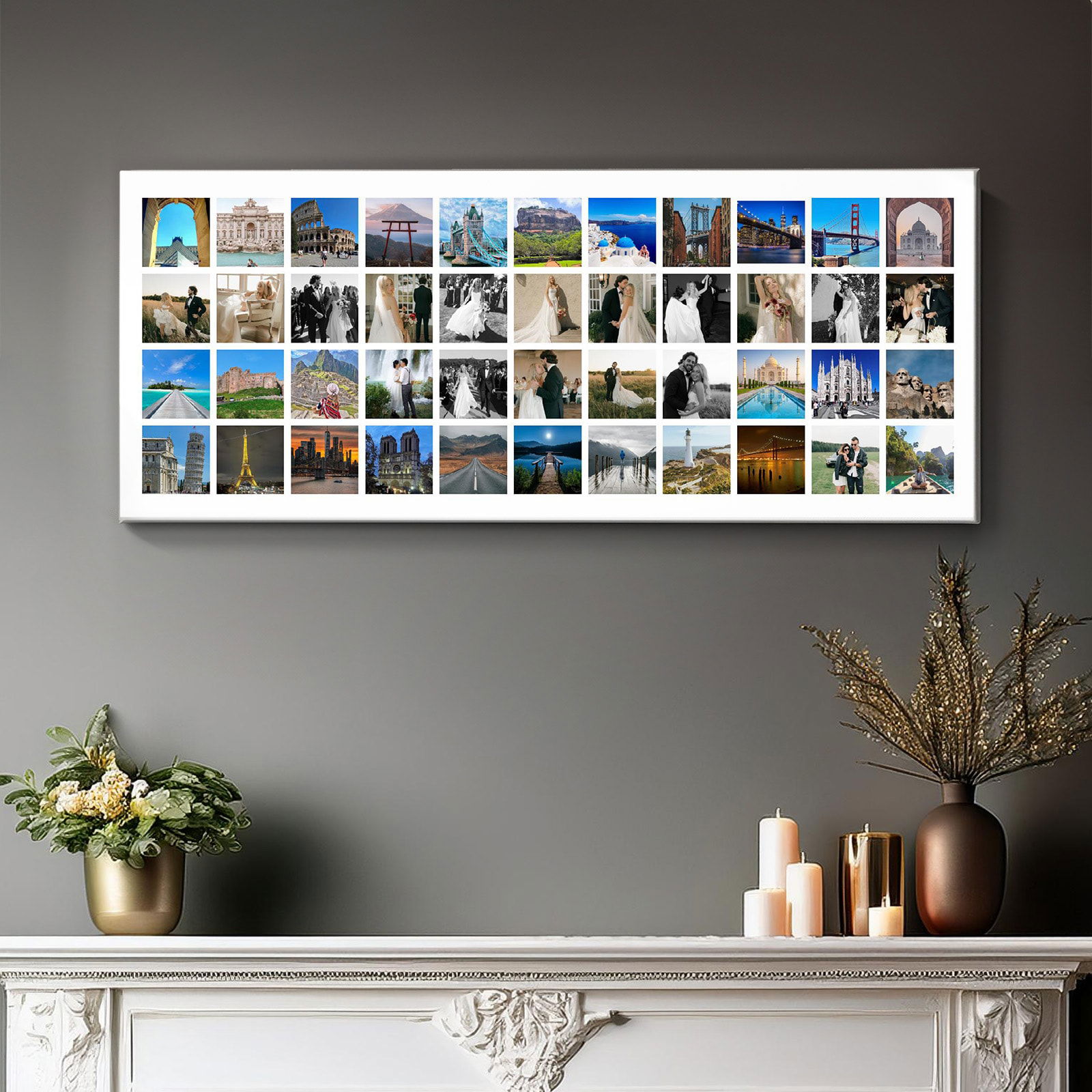 panoramic multiple photo canvas print