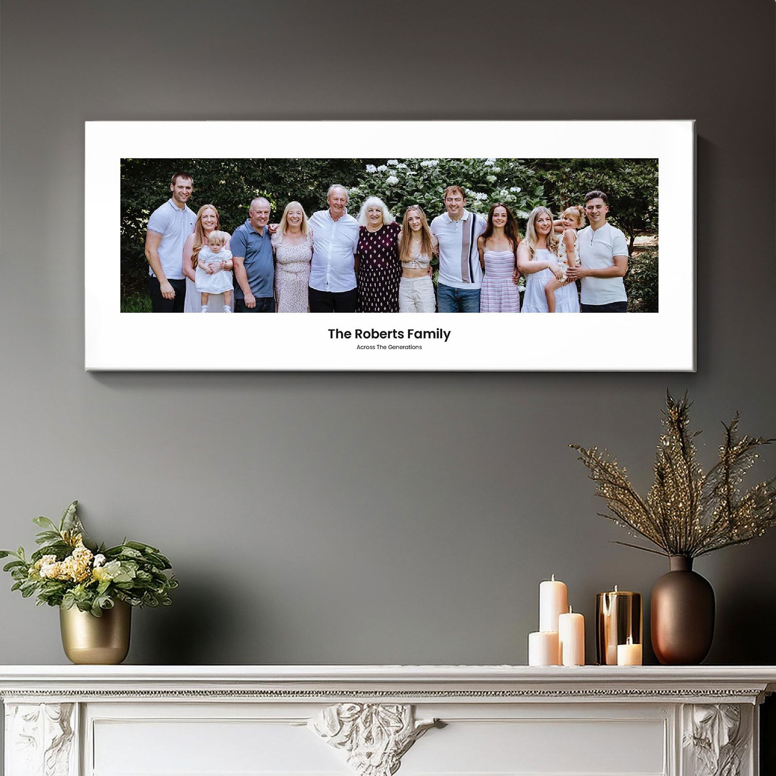 panoramic photo canvas with text