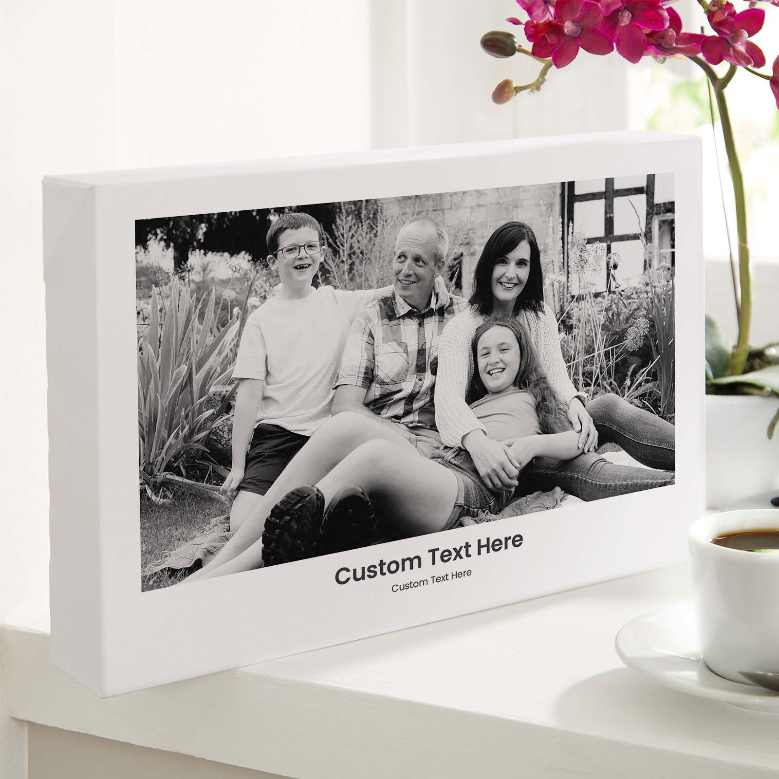 personalized photo canvas with text