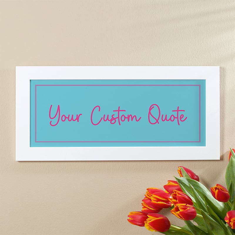 personalized one line quote print framed