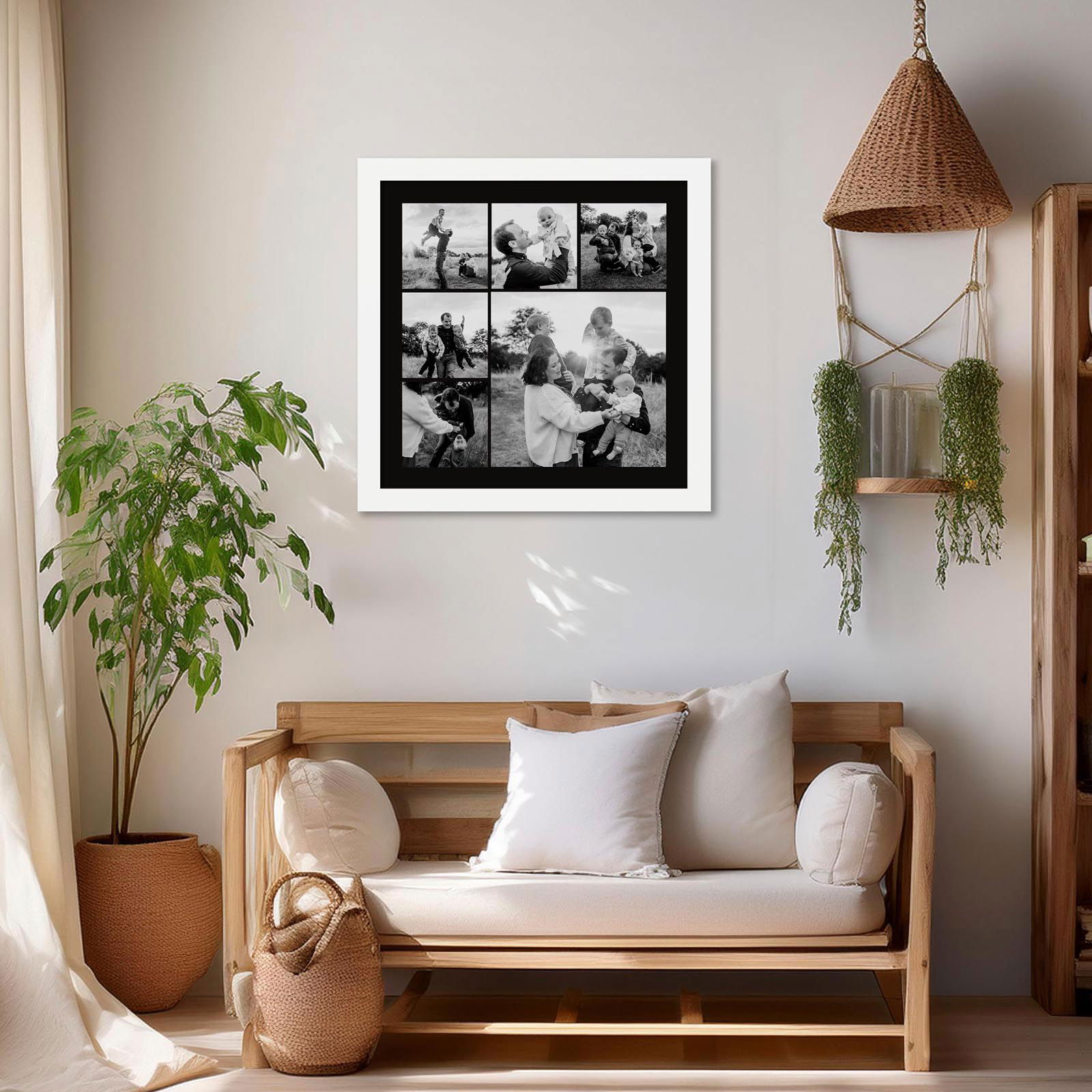 personalized photo upload wall art print roomset