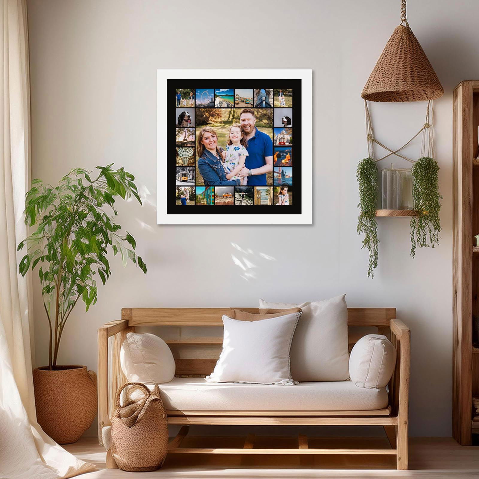 custom photo montage wall art square