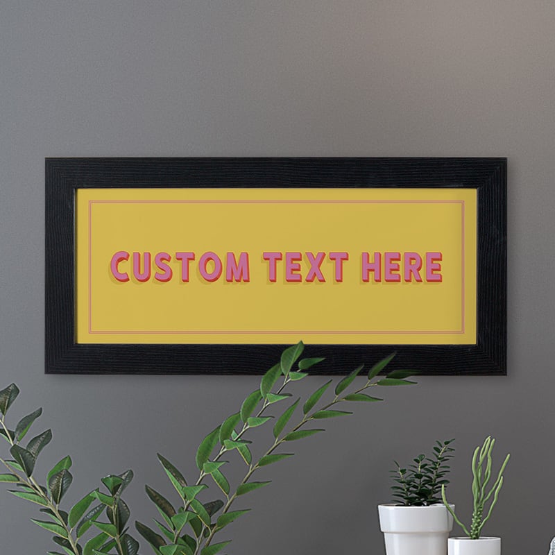 customized text quote print framed