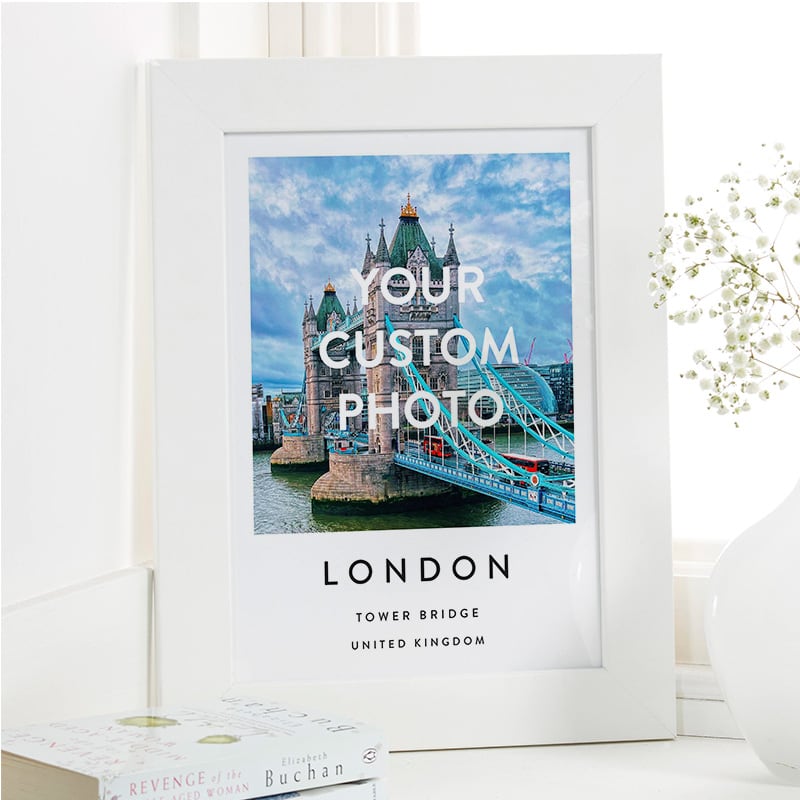 travel poster personalized framed