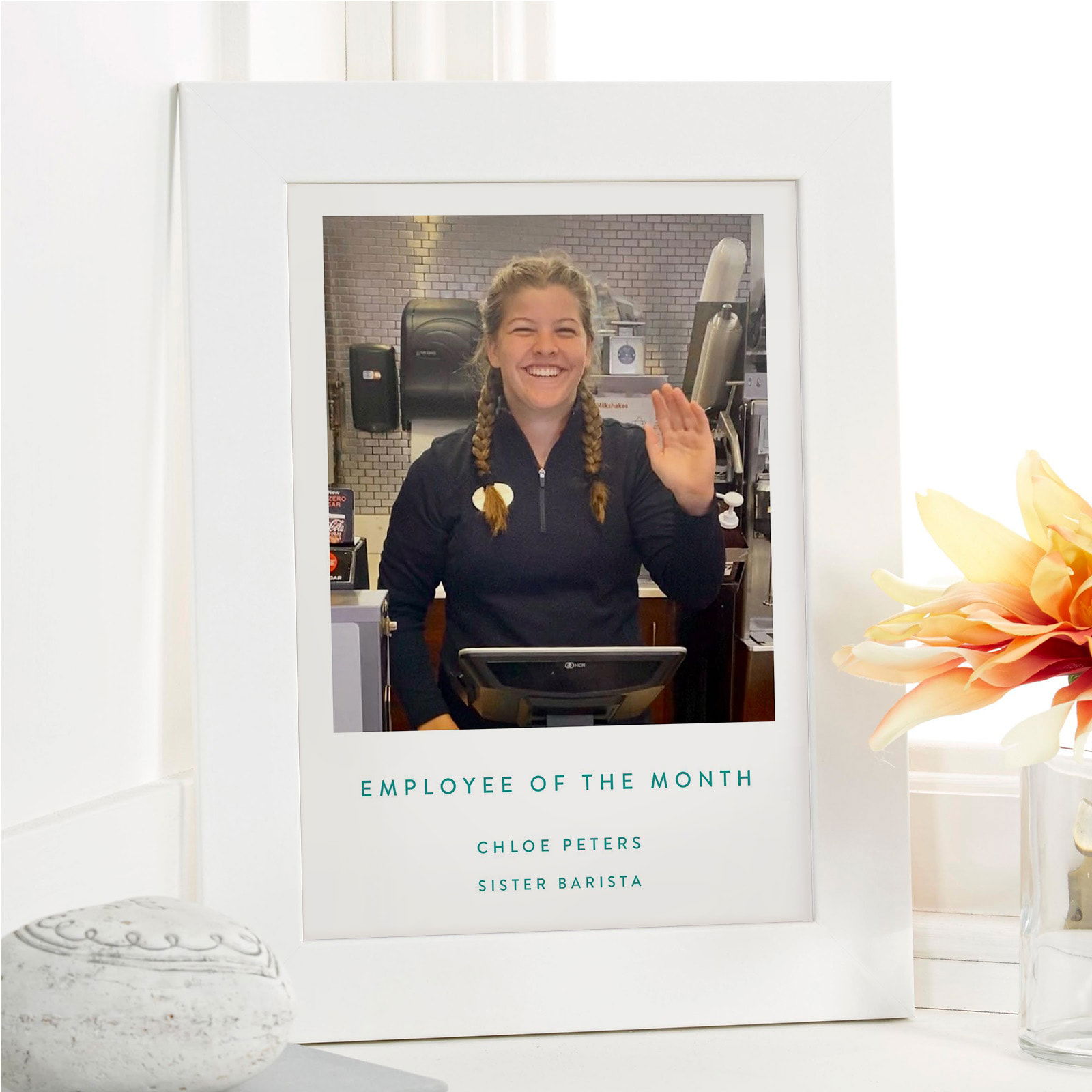 employee of the month photo print framed