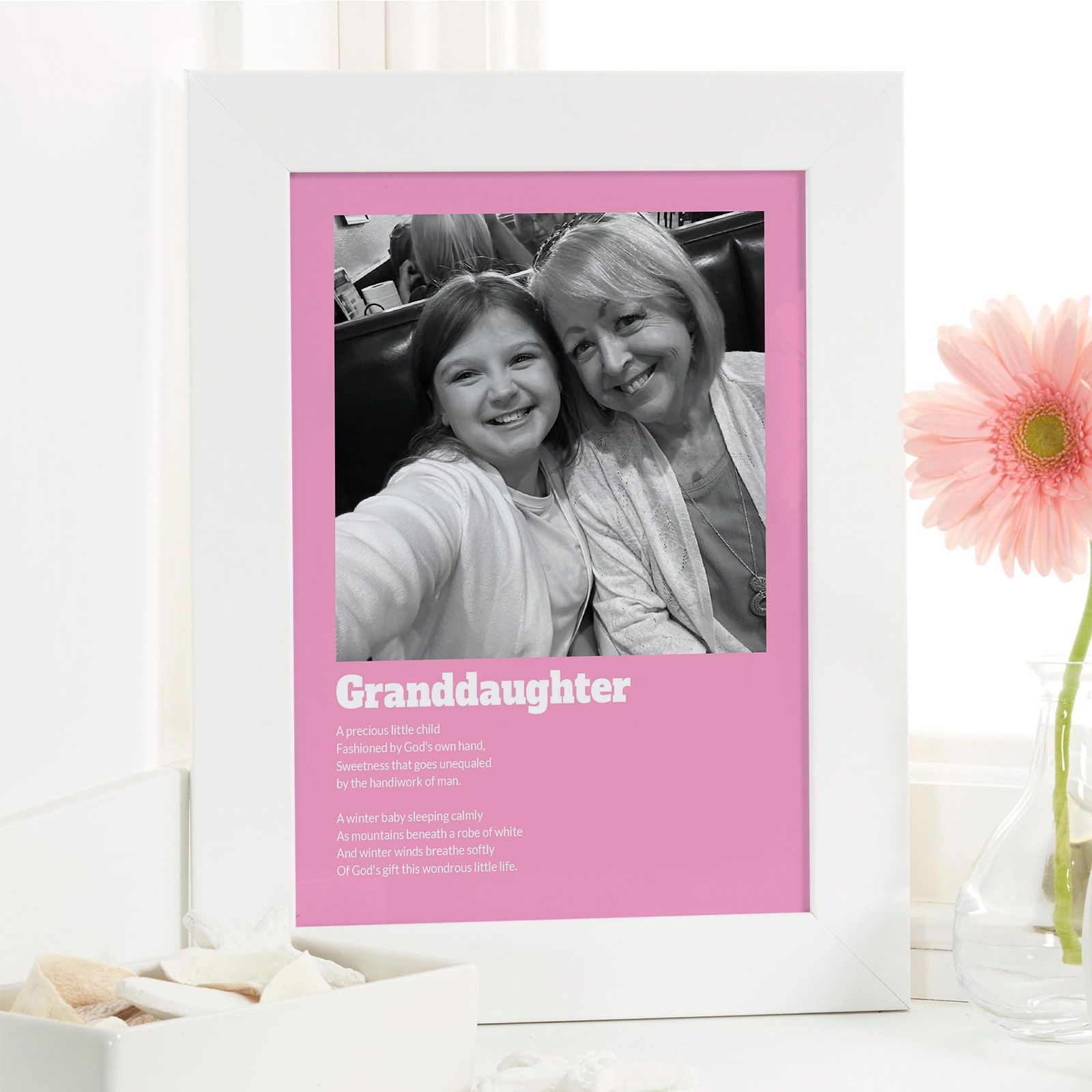 custom granddaughter definition gift photo wall art