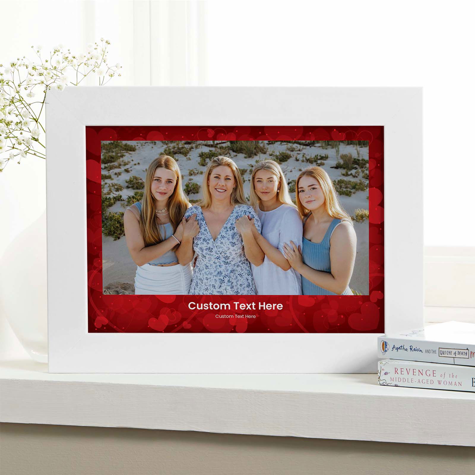 framed photo poster with custom text landscape