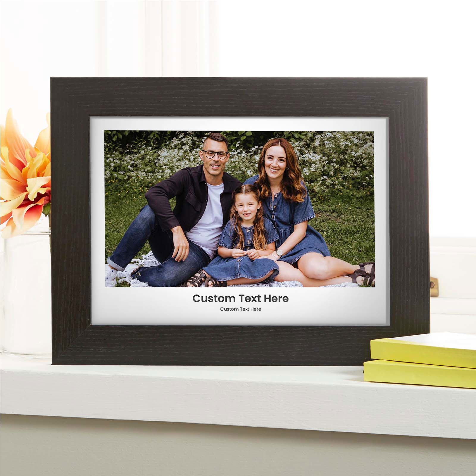 photo wall art personalized text landscape framed