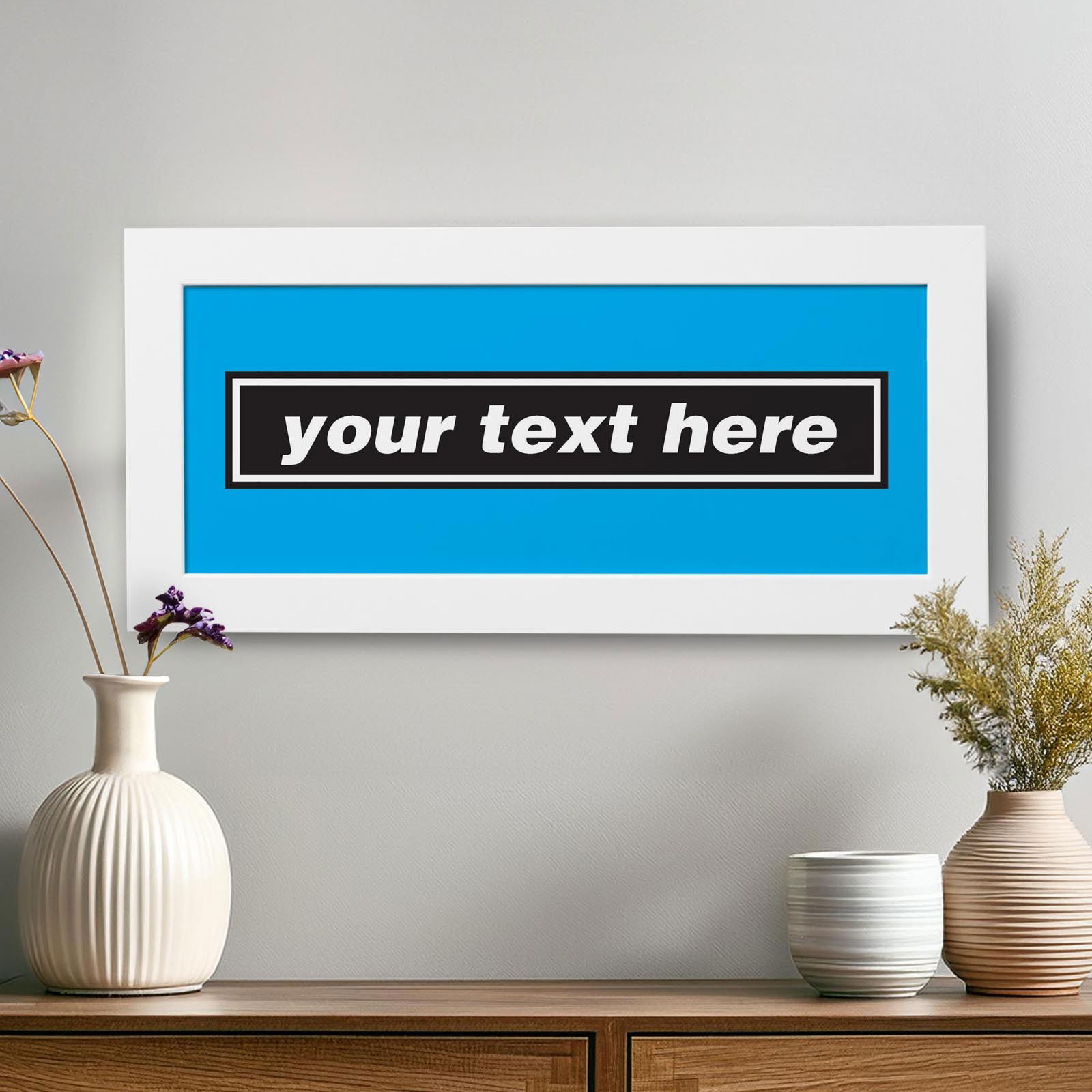 oasis logo custom text wall art