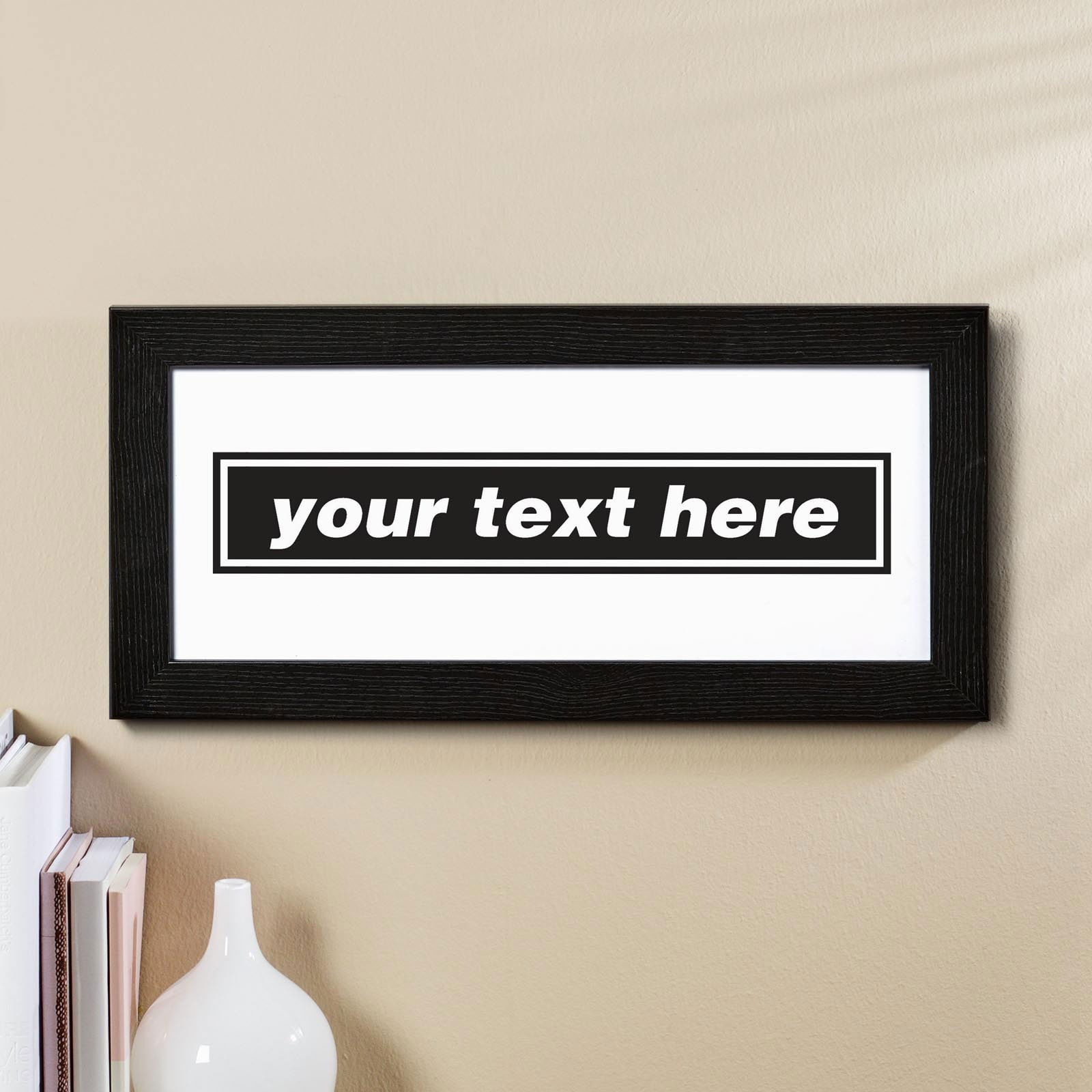 oasis logo personalized text framed print