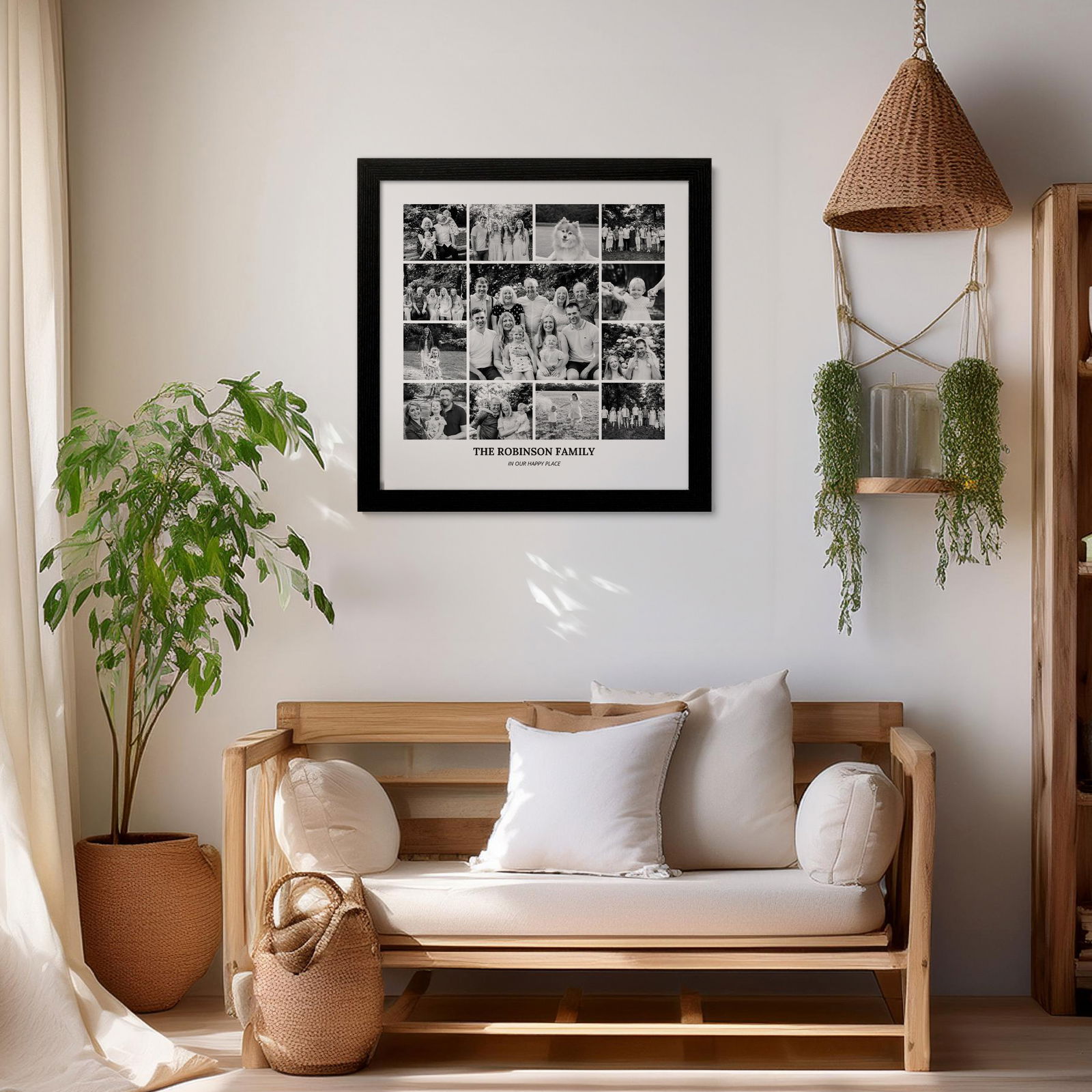 photo collage framed print with custom text
