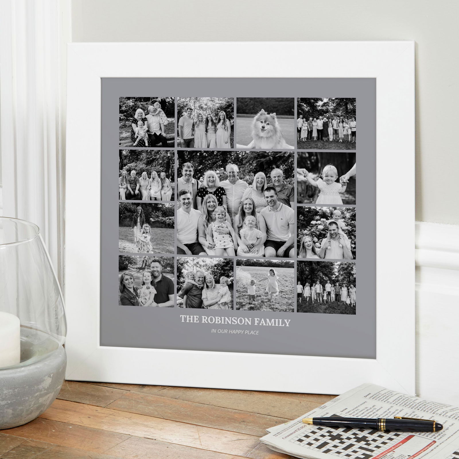 photo montage custom text framed