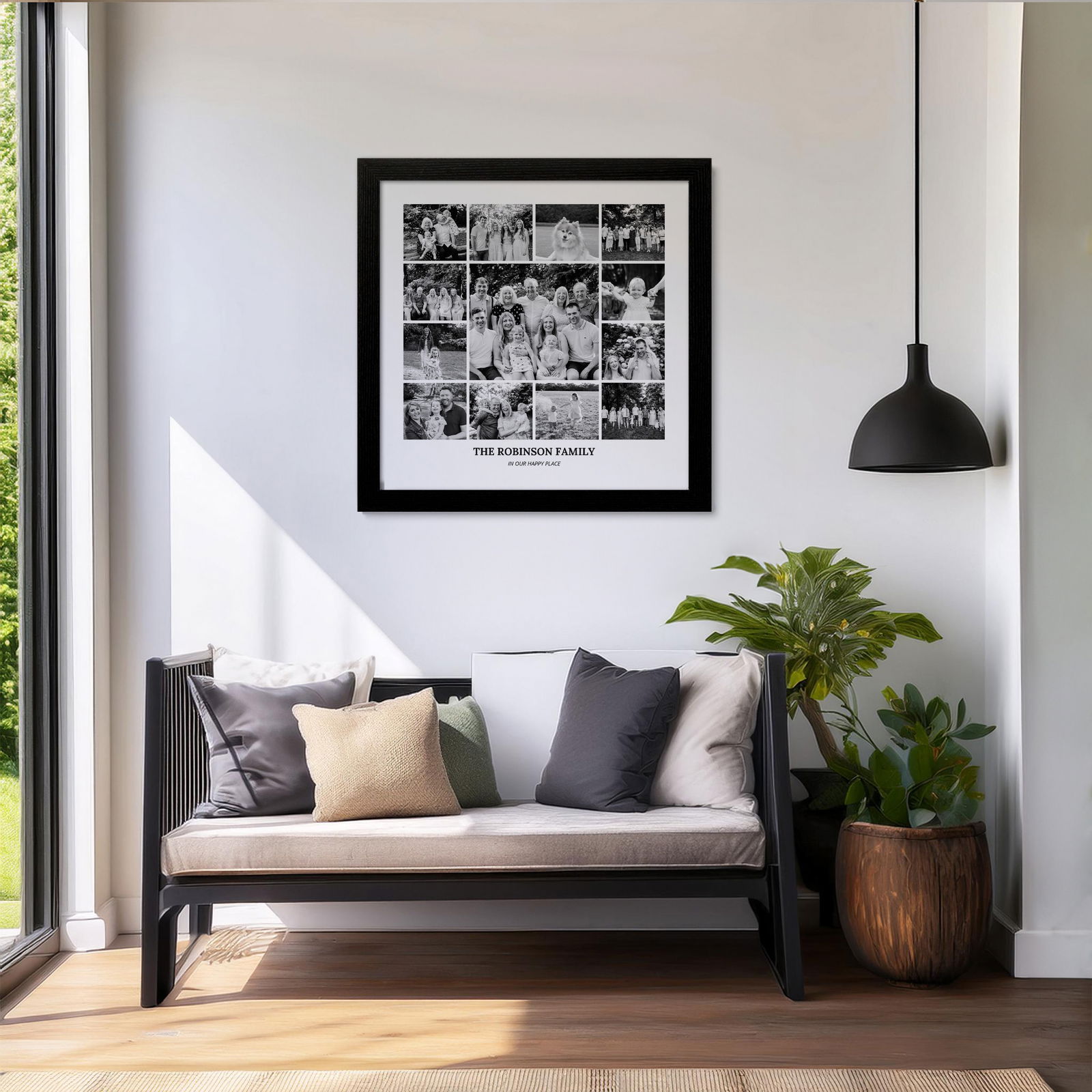 photo wall art framed print custom text