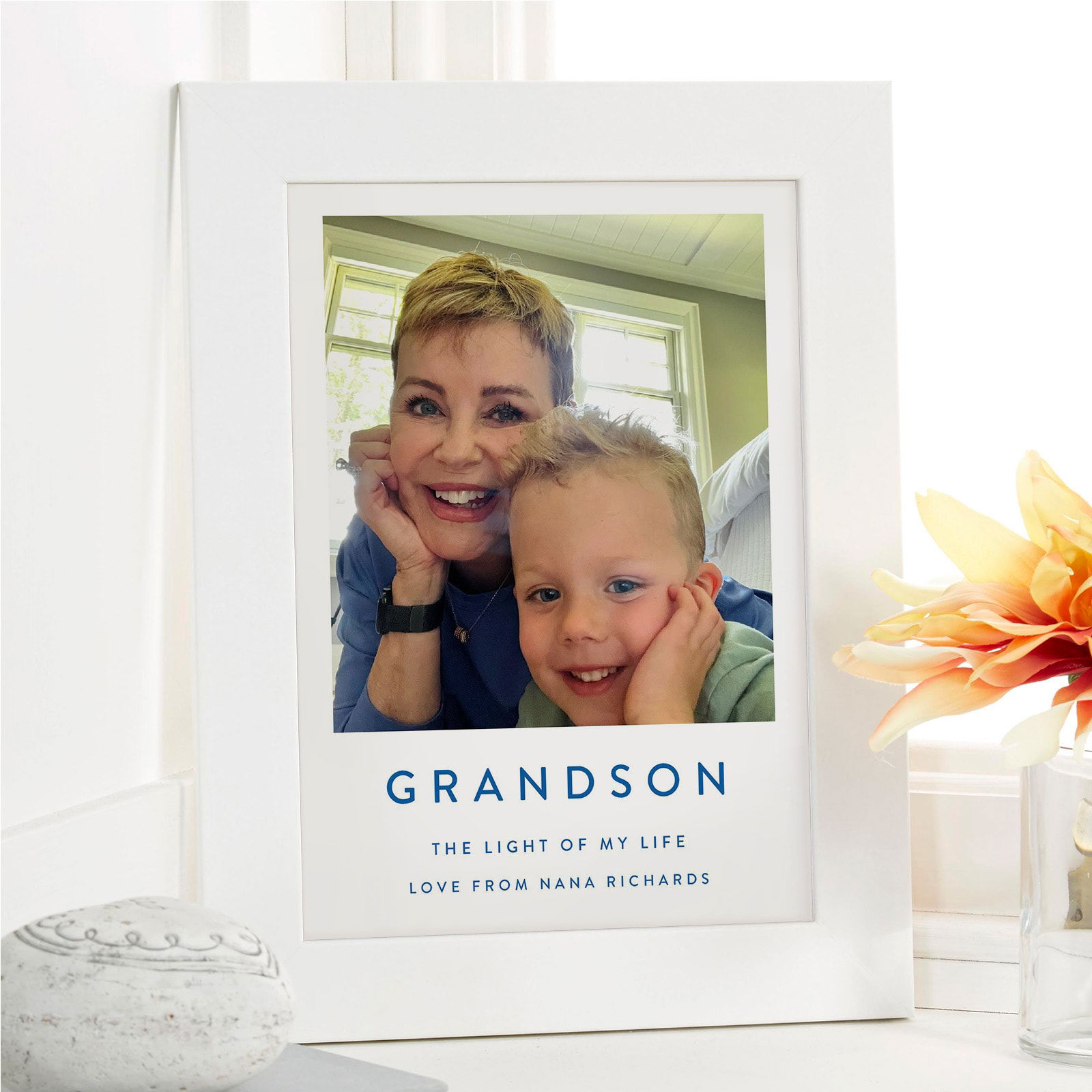 grandson photo gift framed print 