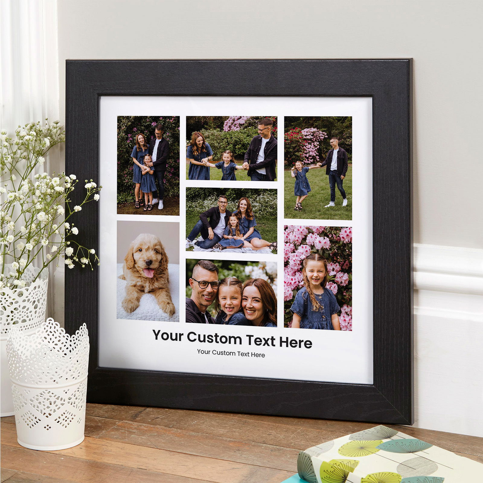 family photo picture print custom text