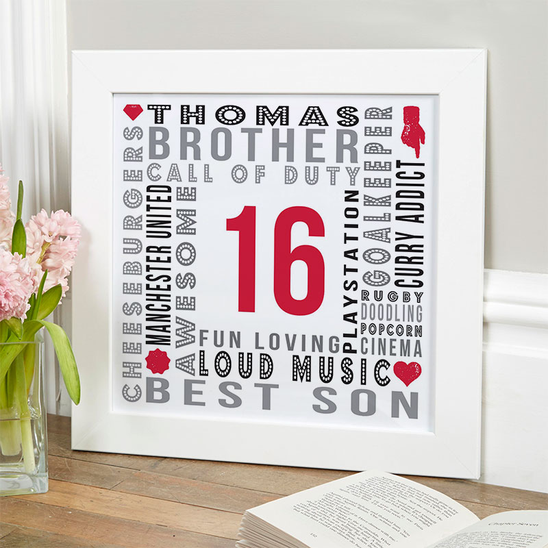 16th birthday gift for boys personalized landmark age word picture