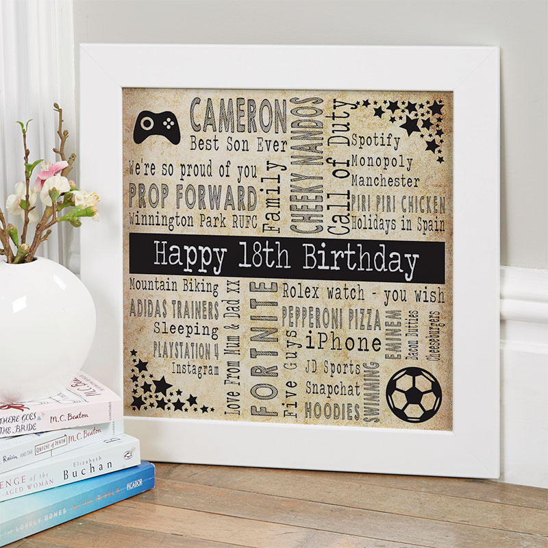 18th birthday gift ideas for boys personalized square corners