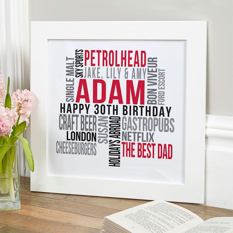 personalized present for husband 30th birthday memories