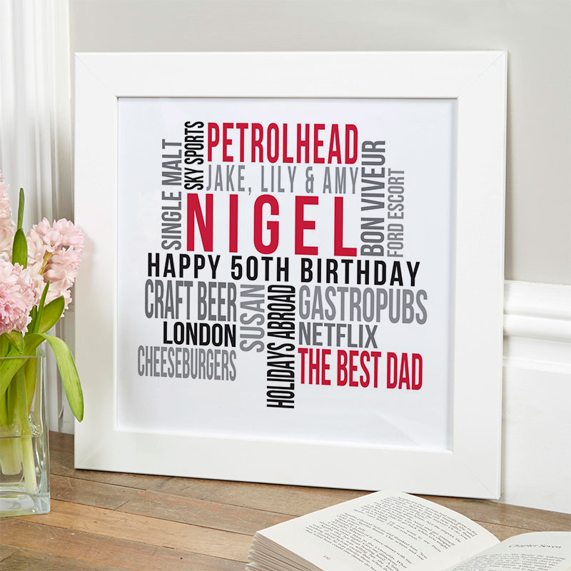 personalized present for husband 50th birthday memories