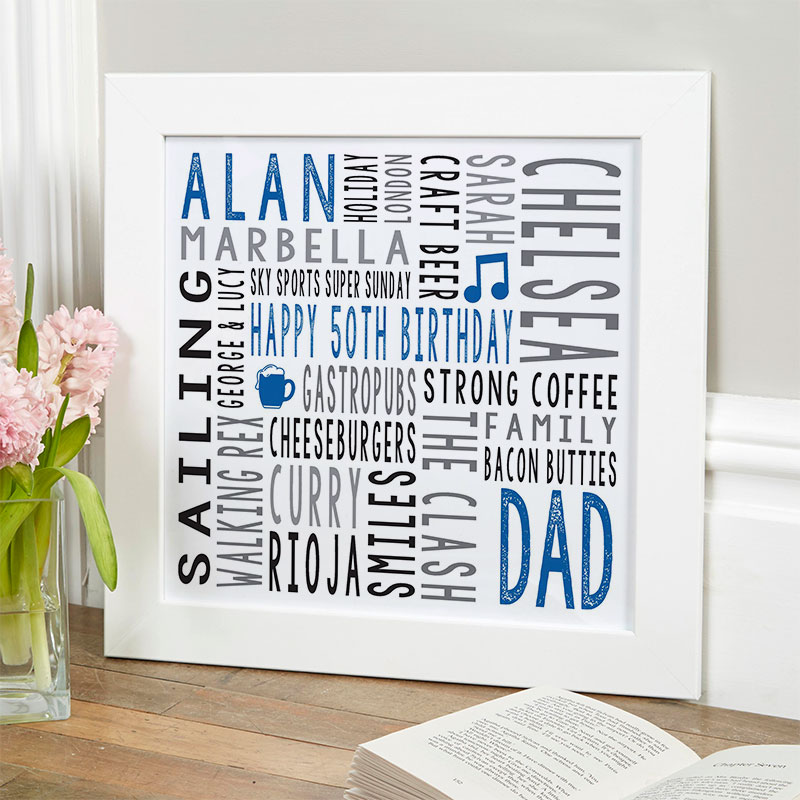 50th birthday gift for him personalized