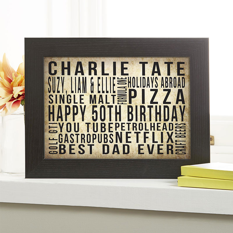 personalized 50th birthday gift for husband likes landscape