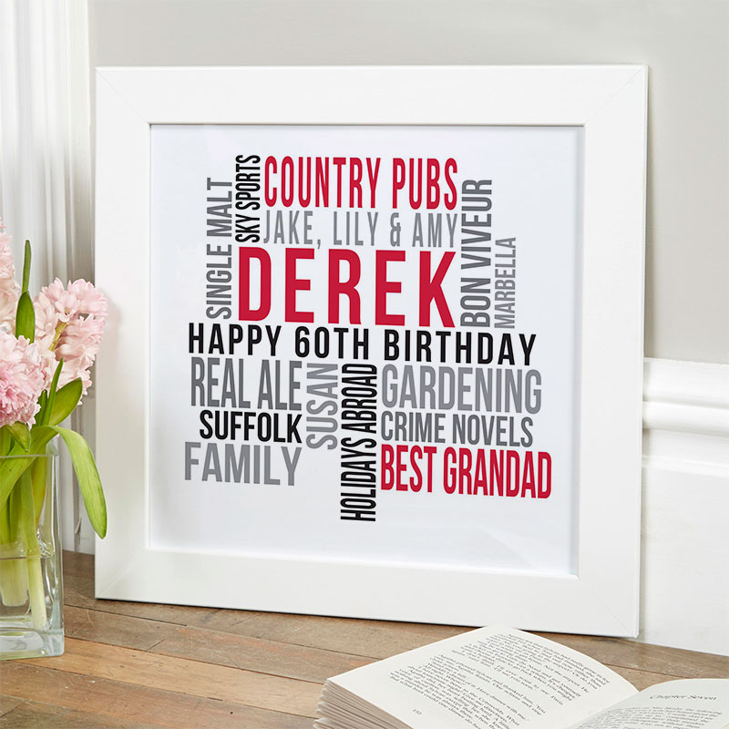 personalized present for husband 60th birthday memories