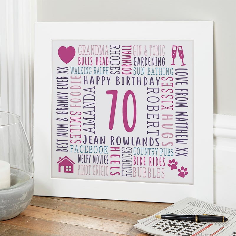 gift ideas for 70 year old woman personalized picture