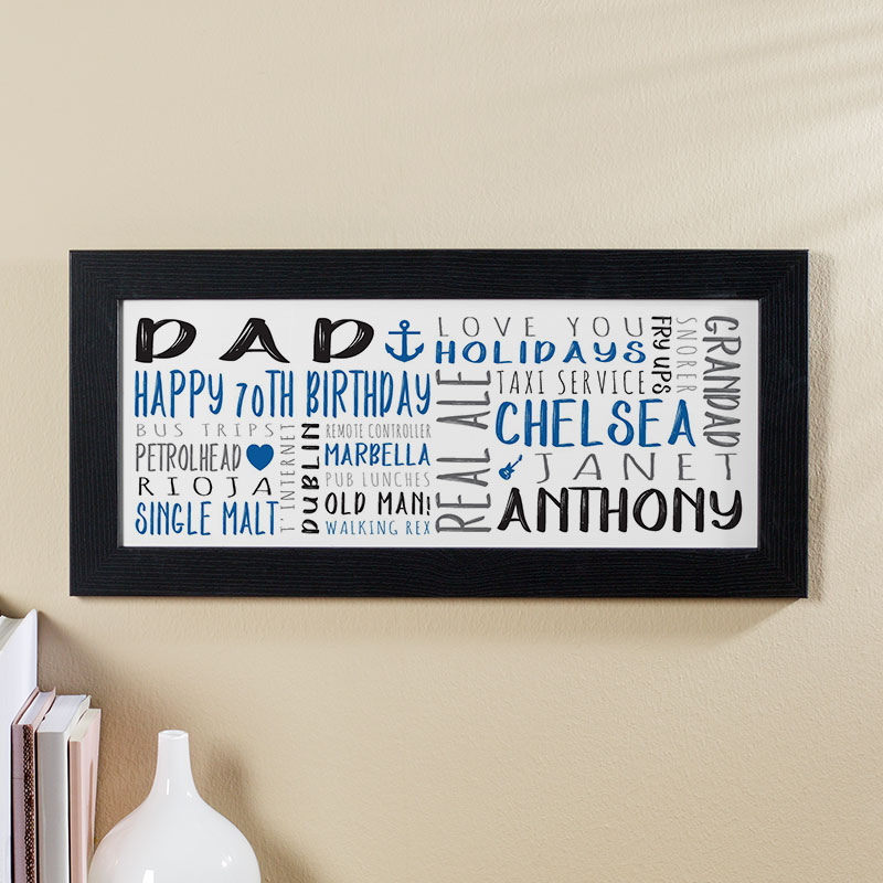 mens 70th birthday personalized gift