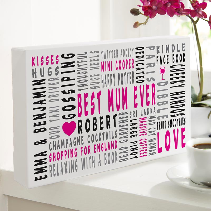 unique gift personalized typography framed print