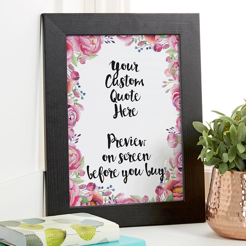 personalized quote or phrase print