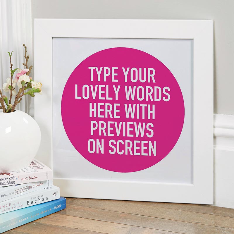 custom quote framed print