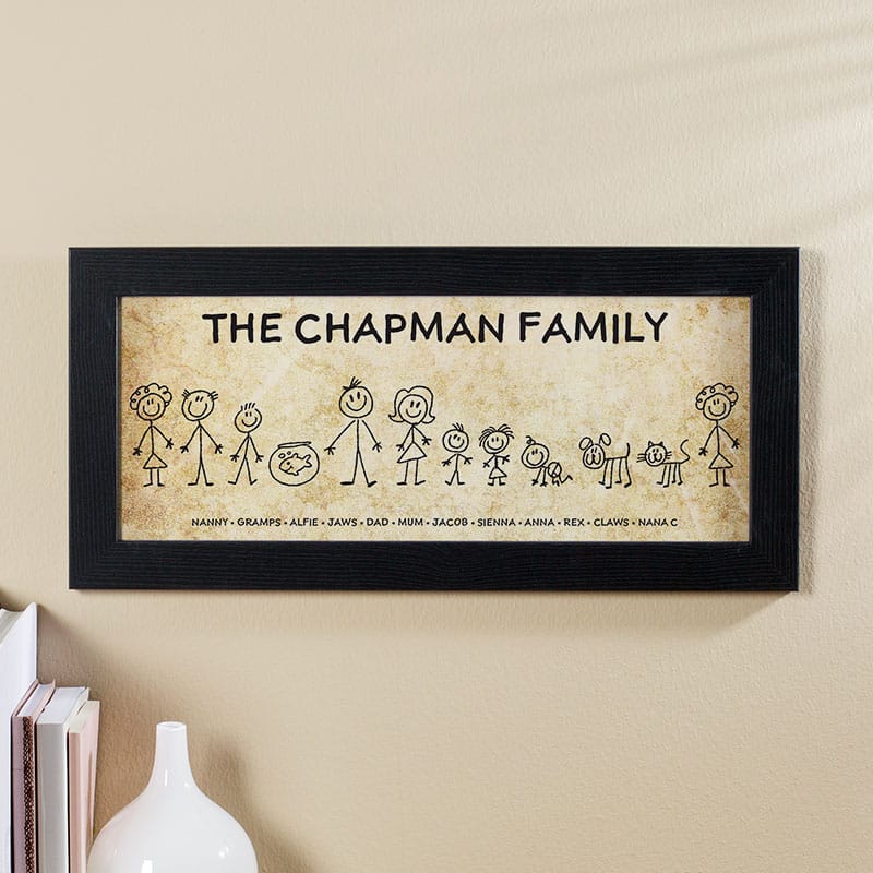 family characters wall picture custom