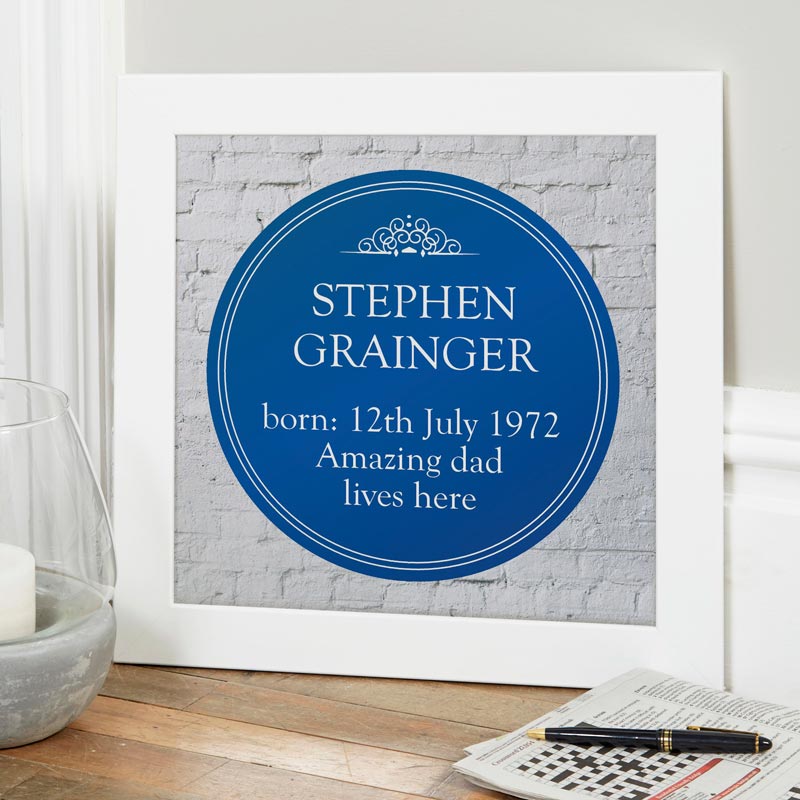 heritage blue plaque sign print gift