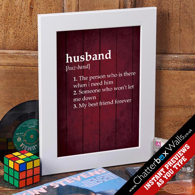 personalized husband dictionary definition print opulance