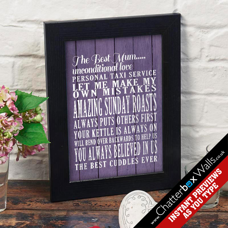 personalized mum print for mothers day