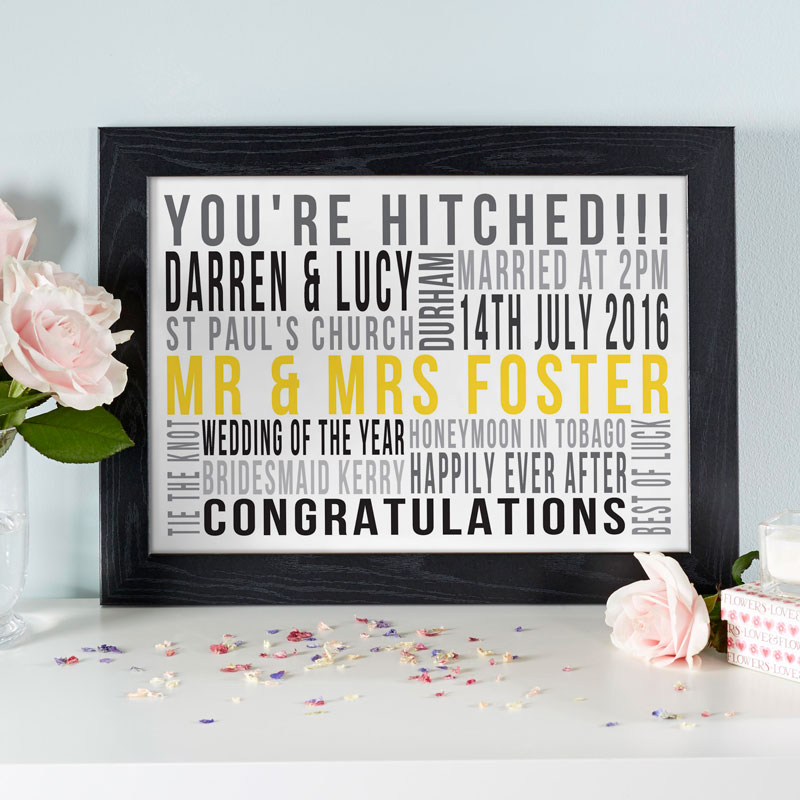 unique wedding gift personalized print