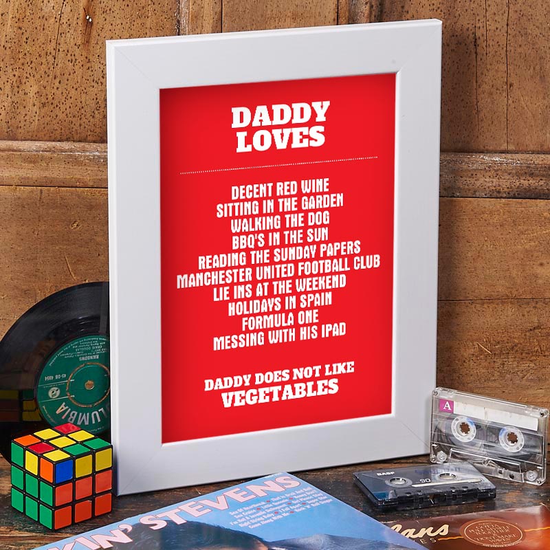 personalized daddy loves print