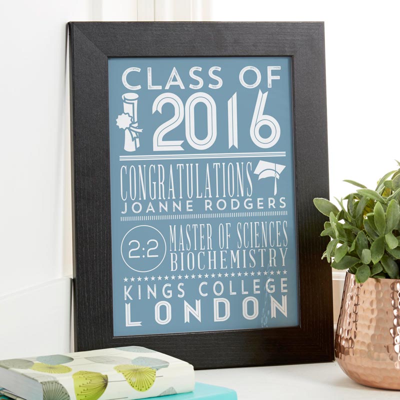personalized graduation gift class of print