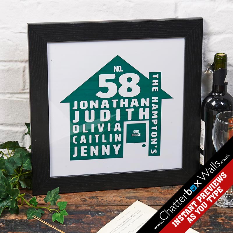 personalized family word art notonthehighstreet print