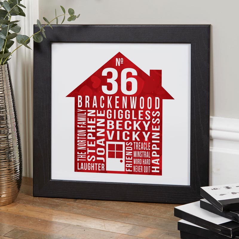 our house personalized family word art print house warming