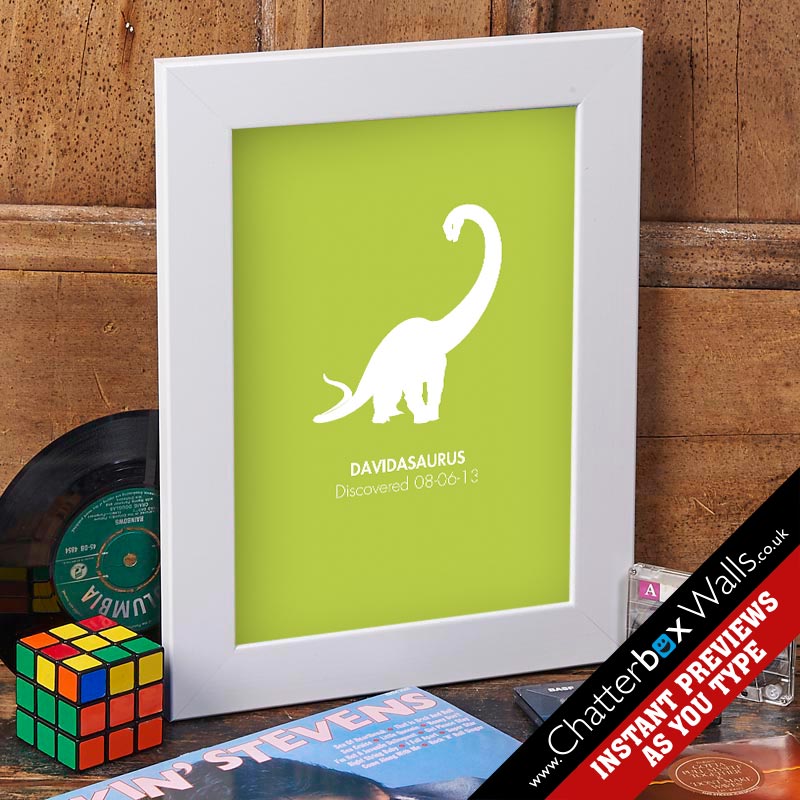 personalized dinosaur print